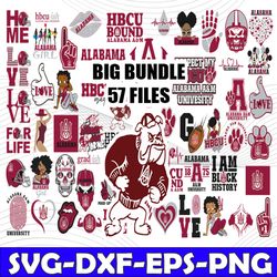 bundle 57 files alabama a and m university football team svg , alabama a and m university svg, hbcu team svg, mega bundl