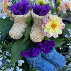 knitting patterns booties huggable booties downloadable pdf, english