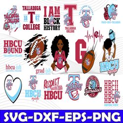 Bundle 20 Files Talladega College Football Team  Svg, Talladega College svg,  HBCU Team svg, Mega Bundle, Designs, Cricu