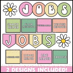 Retro Classroom Jobs Display | Editable Classroom Jobs | Classroom Job Chart | Retro Classroom Decor | Classroom