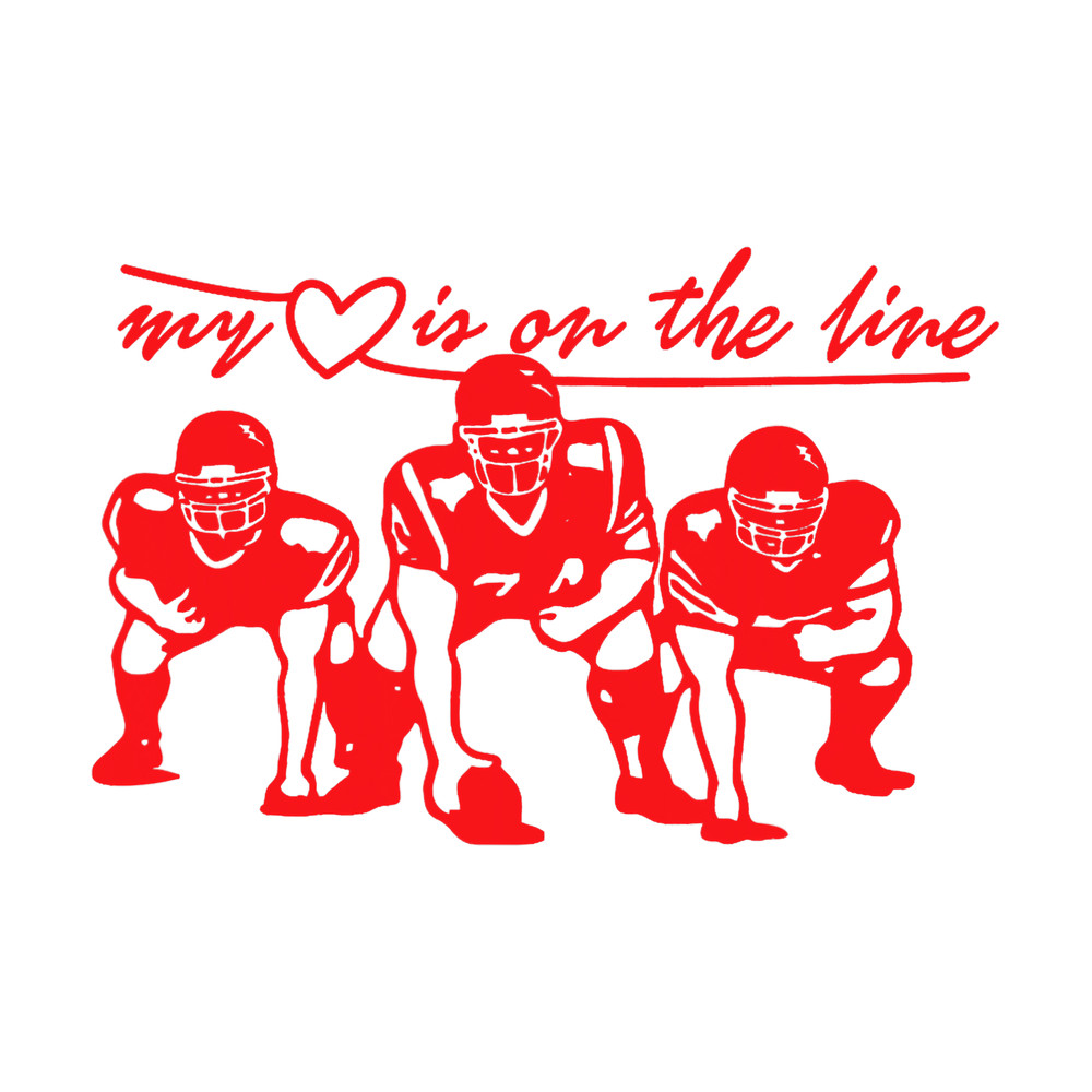 Football My Heart Is On The line Offensive Lineman png, sublimation png, sublimation.png