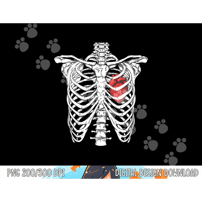 Heart and Ribcage Nurse Funny Skeleton Halloween costume png, sublimation copy.jpg
