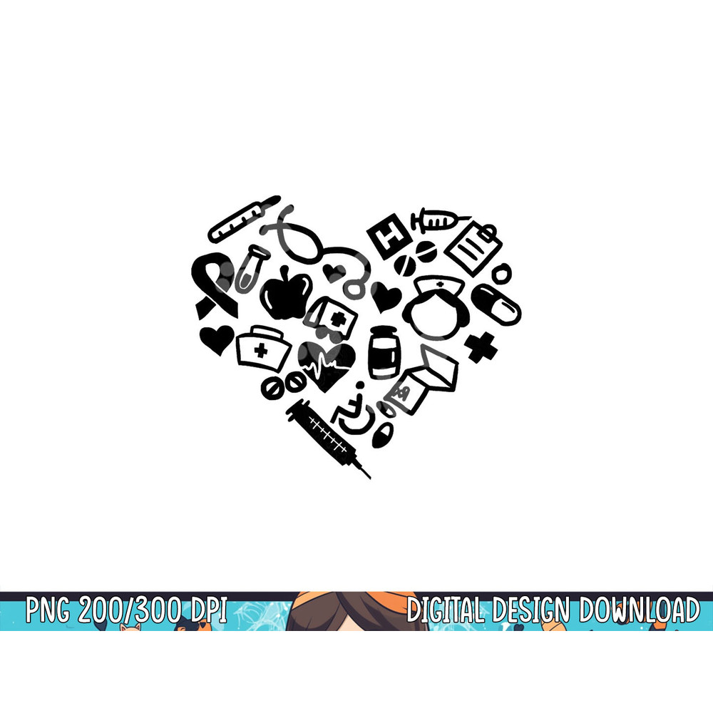 Heart Shaped Nursing Tools Nurse Healthcare Profession Gift png, sublimation copy.jpg