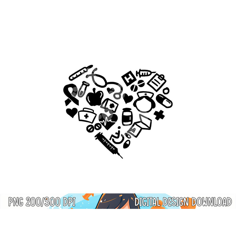 Heart Shaped Nursing Tools Nurse Healthcare Profession Gift png, sublimation copy.jpg