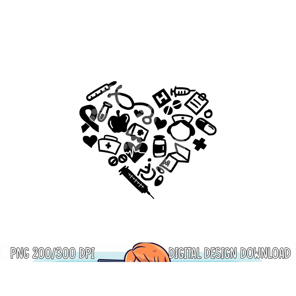 Heart Shaped Nursing Tools Nurse Healthcare Profession Gift png, sublimation copy.jpg