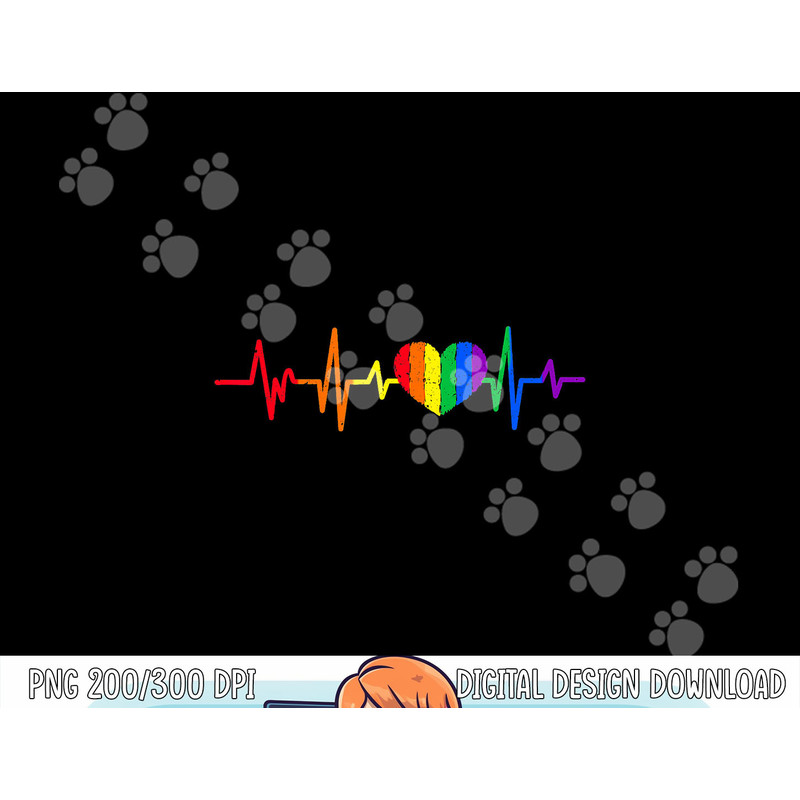Heartbeat Rainbow Heart Gay LGBT Pride Medical Nurse Gift png, sublimation copy.jpg