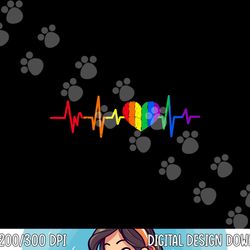 heartbeat rainbow heart gay lgbt pride medical nurse gift png, sublimation copy