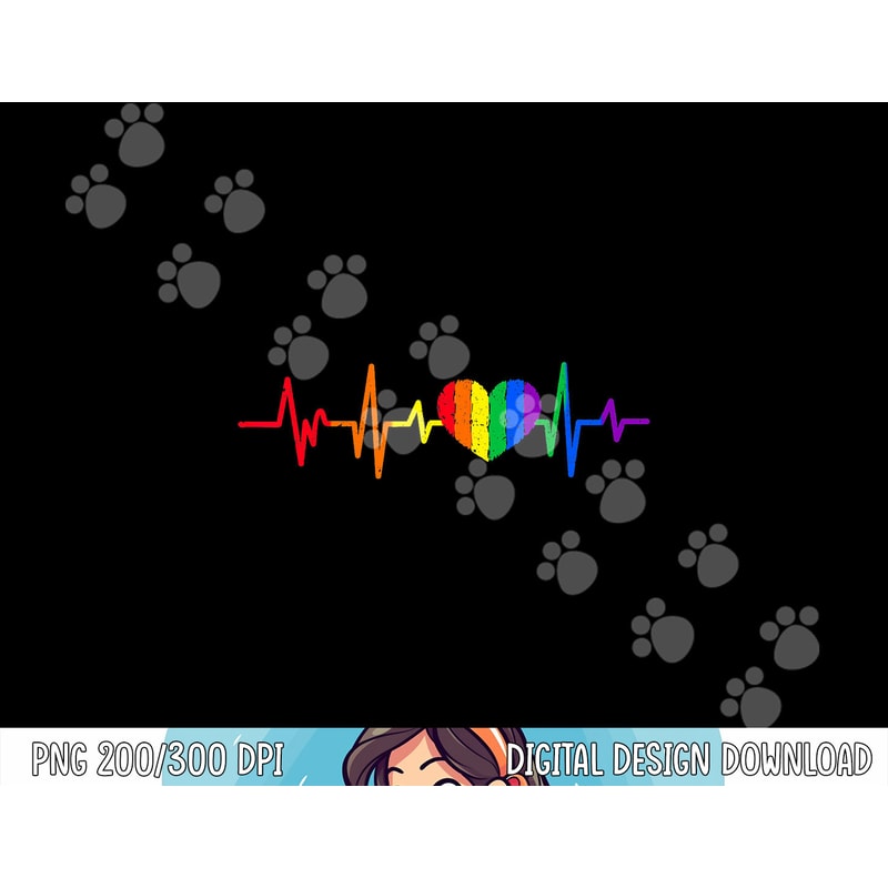 Heartbeat Rainbow Heart Gay LGBT Pride Medical Nurse Gift png, sublimation copy.jpg