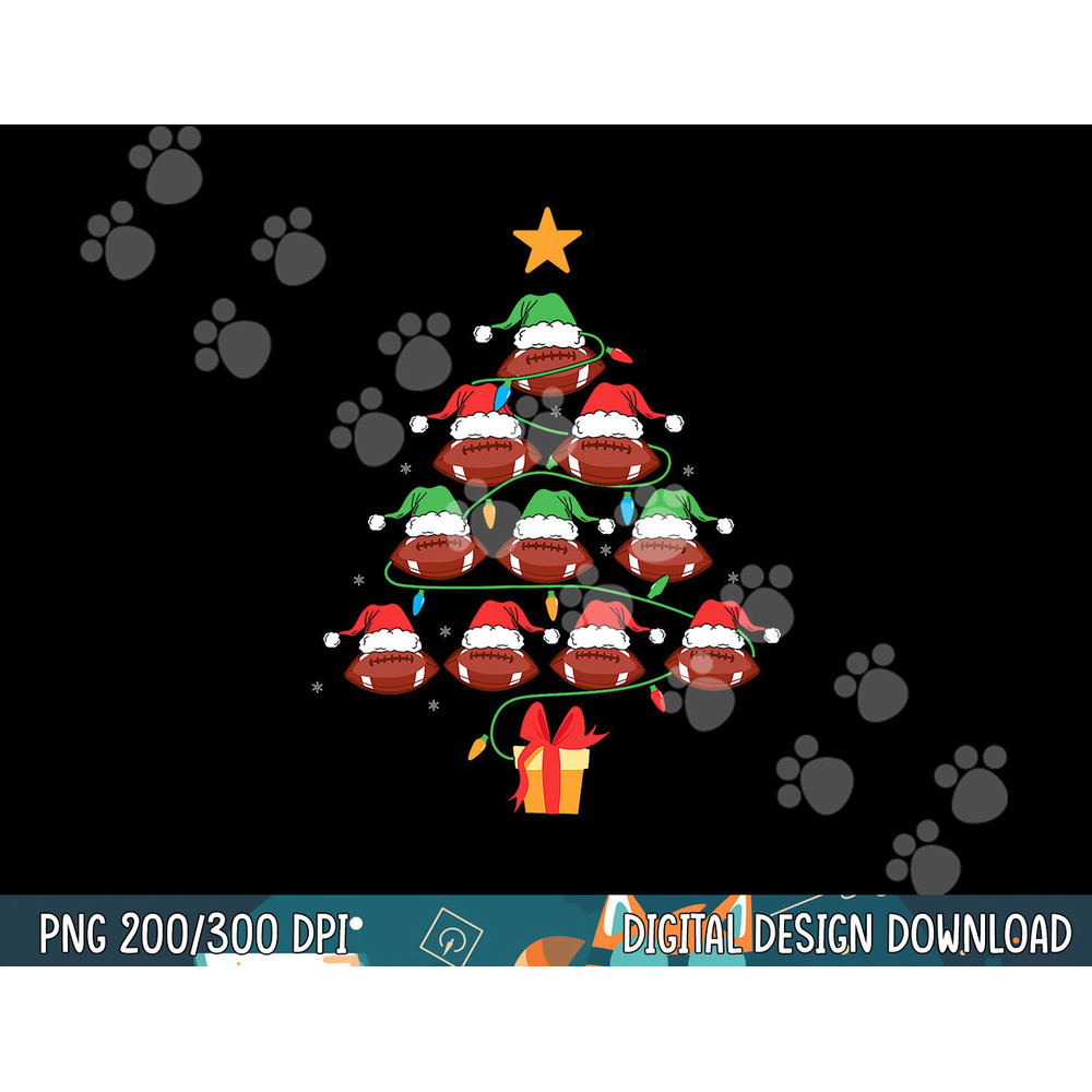 MY FOOTBALL CHRISTMAS TREE Pajama Shirt Xmas Funny png, sublimation copy.jpg
