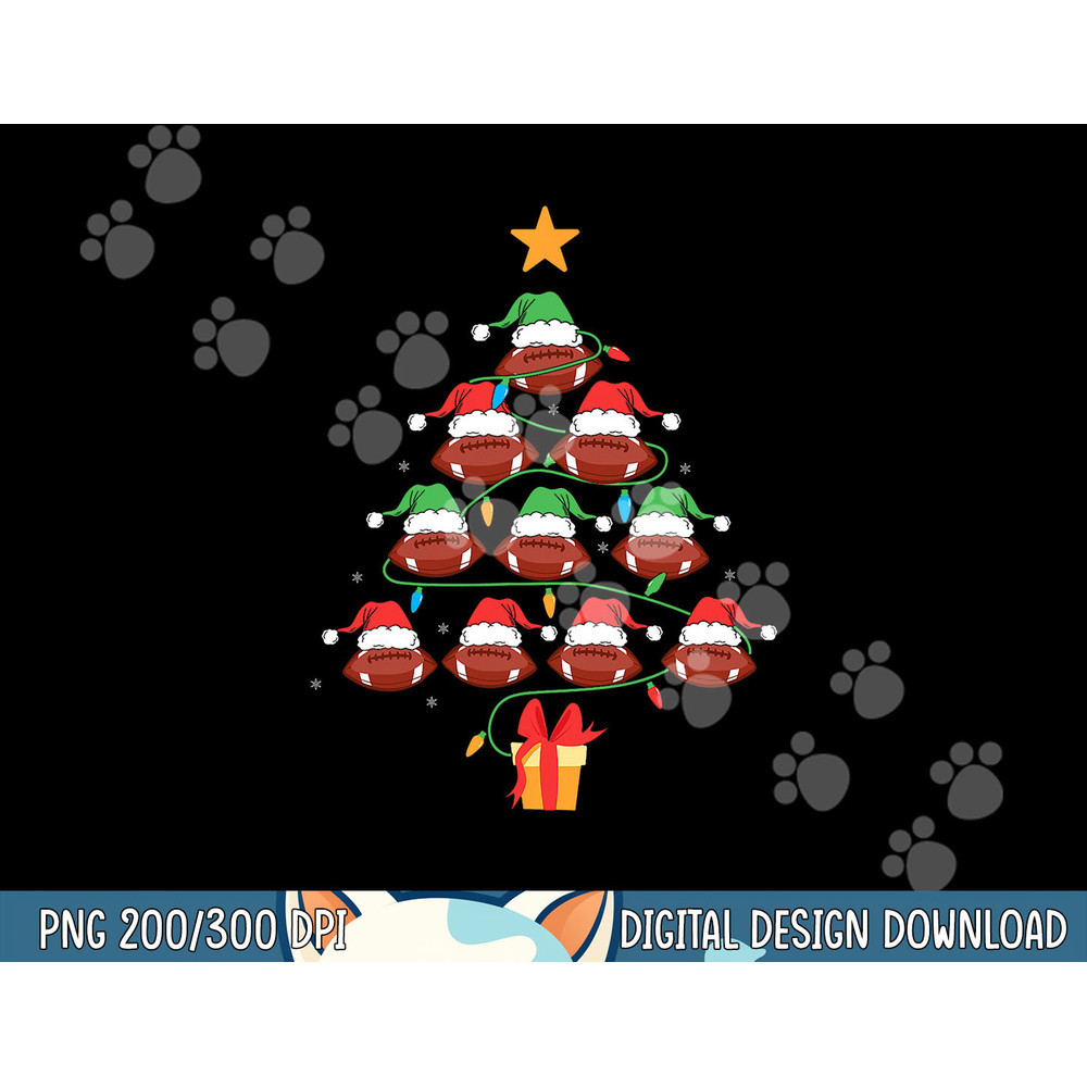 MY FOOTBALL CHRISTMAS TREE Pajama Shirt Xmas Funny png, sublimation copy.jpg