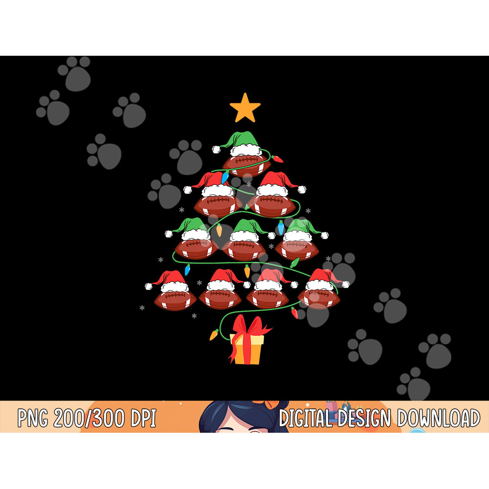 MY FOOTBALL CHRISTMAS TREE Pajama Shirt Xmas Funny png, sublimation copy.jpg