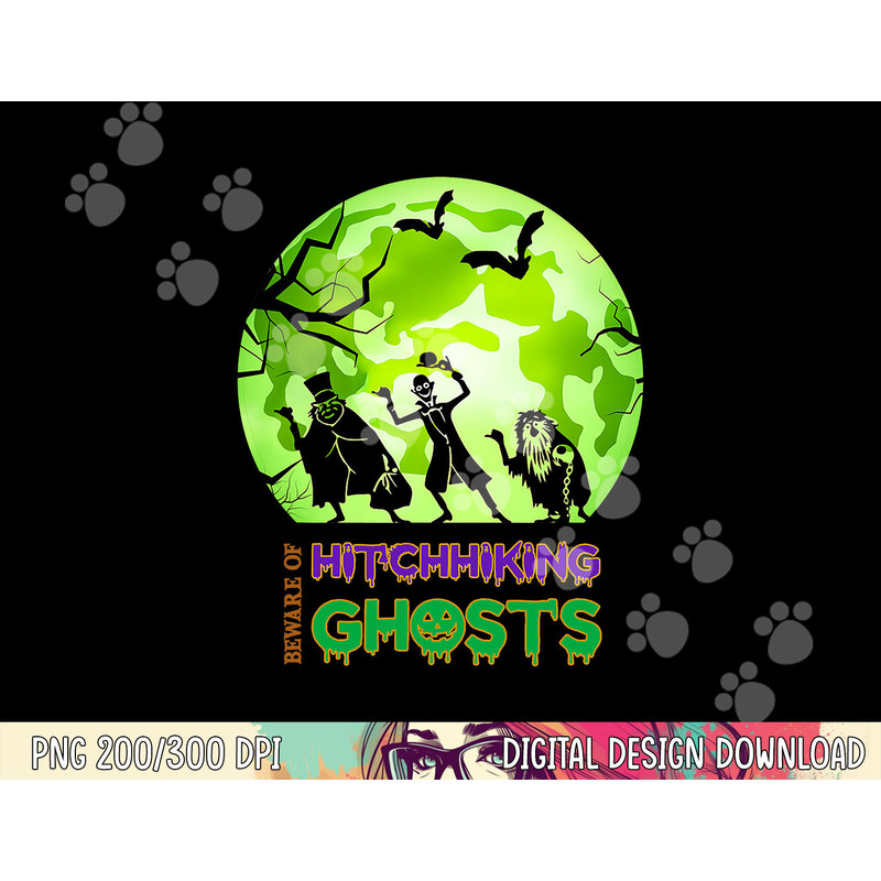Beware Of Hitchhiking Ghosts Halloween Bat Funny png, sublimation png, sublimation copy.jpg