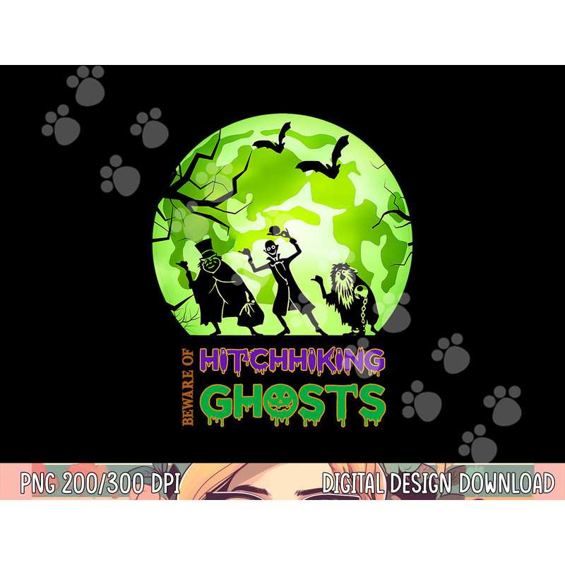 Beware Of Hitchhiking Ghosts Halloween Bat Funny png, sublimation png, sublimation copy.jpg