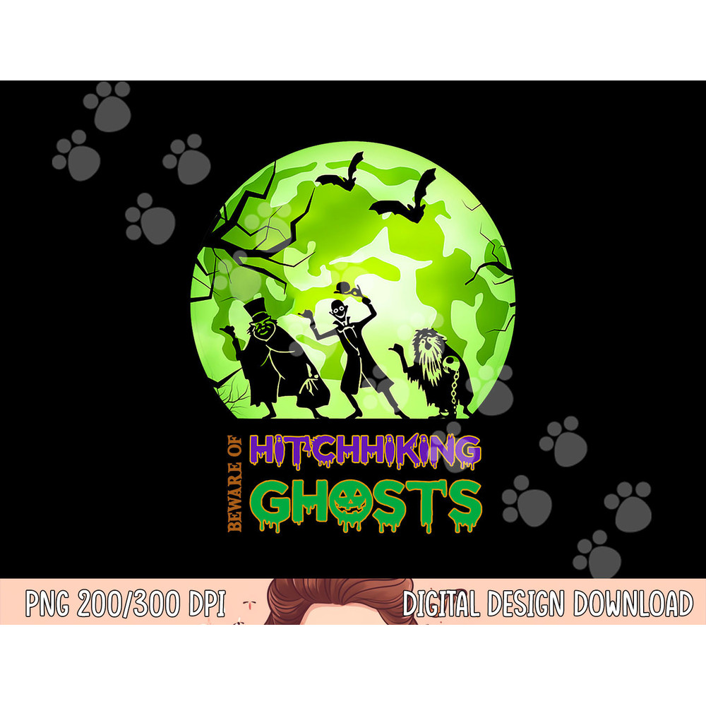 Beware Of Hitchhiking Ghosts Halloween Bat Funny png, sublimation png, sublimation copy.jpg