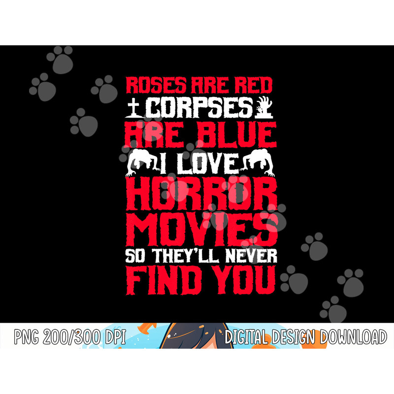 Horror Movies Thriller Halloween Fans Scary Film Lovers png,sublimation copy.jpg