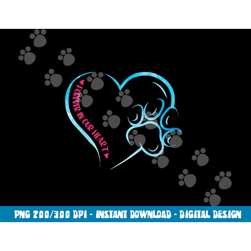 Forever In Our Hearts - Dog Loss Memorial  png, sublimation (1) copy.jpg