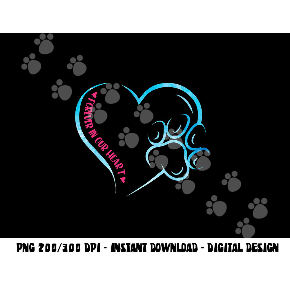Forever In Our Hearts - Dog Loss Memorial png, sublimation (1) copy.jpg