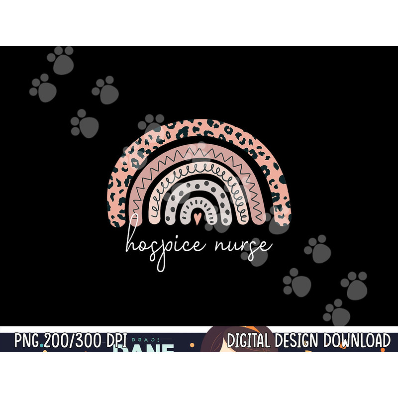 Hospice Nurse Leopard Rainbow Graduation Medical Nursing RN png, sublimation copy.jpg