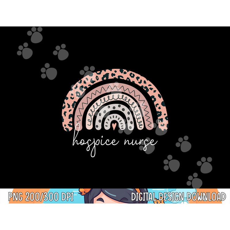 Hospice Nurse Leopard Rainbow Graduation Medical Nursing RN png, sublimation copy.jpg