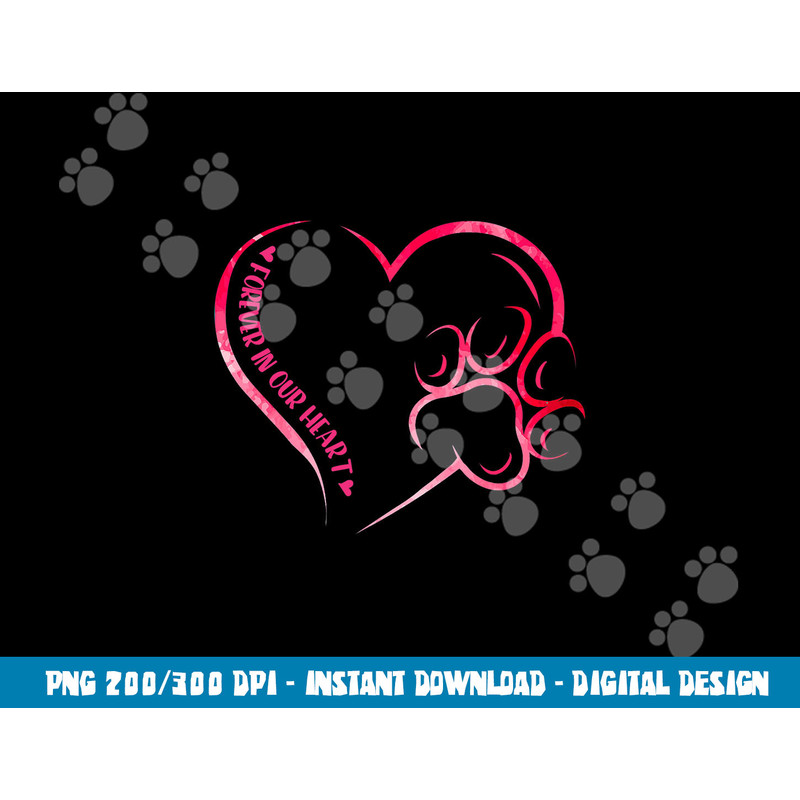 Forever In Our Hearts - Dog Loss Memorial  png, sublimation copy.jpg