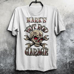 personalized hot rod garage cotton shirt t-shirt s-5xl