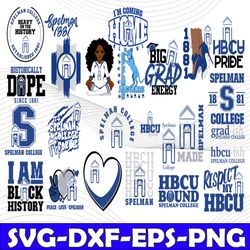 bundle 25 files spelman college football team svg, spelman college svg, hbcu team svg, mega bundle, designs, cricut, cut