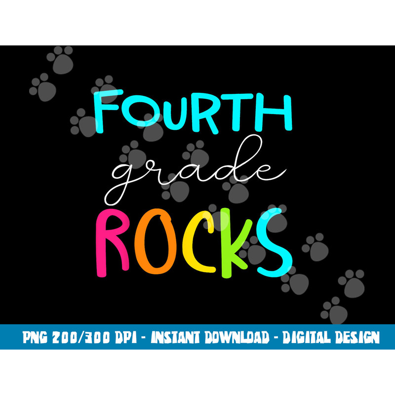 Fourth Grade Rocks Shirt Team 4th Grade Teacher  png, sublimation copy.jpg