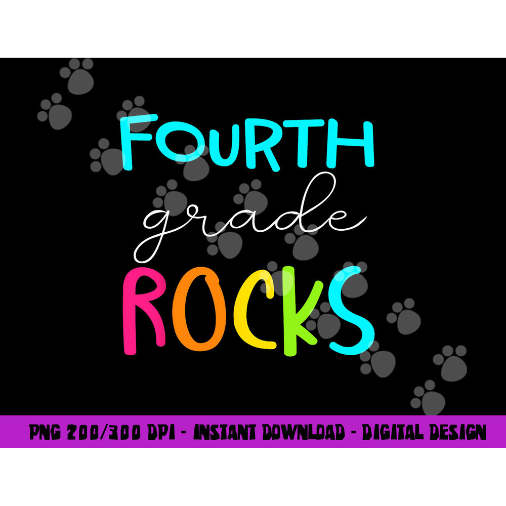 Fourth Grade Rocks Shirt Team 4th Grade Teacher png, sublimation copy.jpg