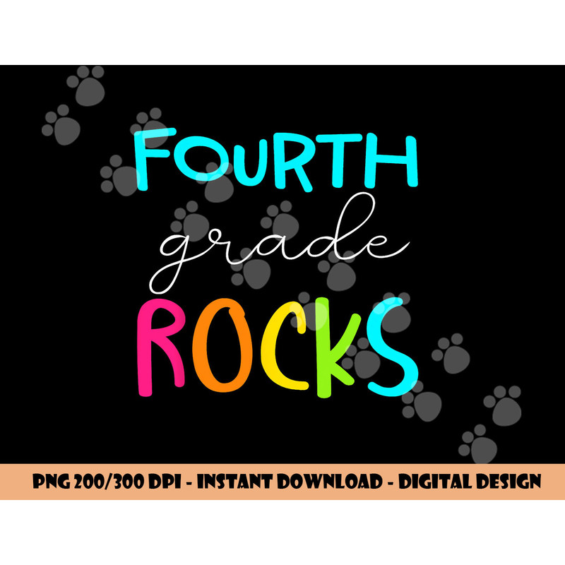 Fourth Grade Rocks Shirt Team 4th Grade Teacher png, sublimation copy.jpg