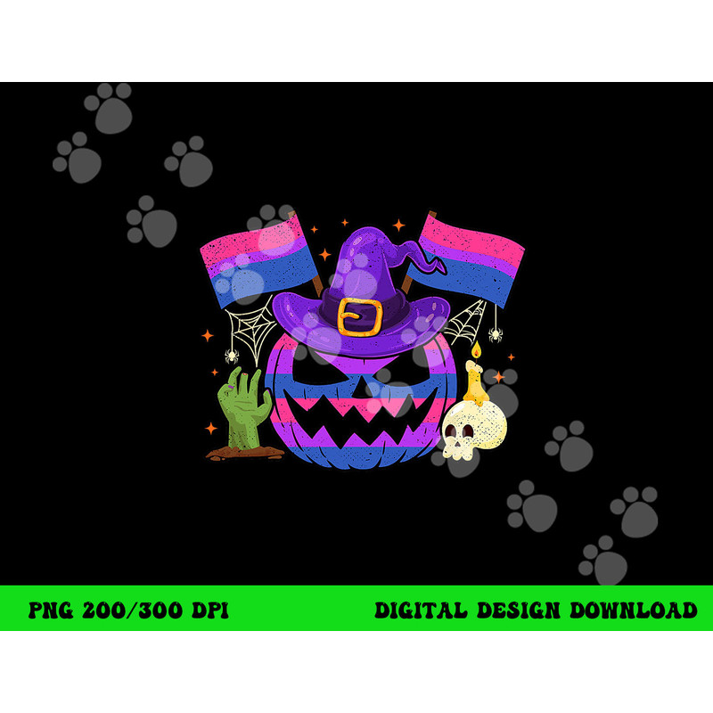 Bisexual Halloween Pumpkin Bi Pride Trick Or Treat Party png,sublimation copy.jpg