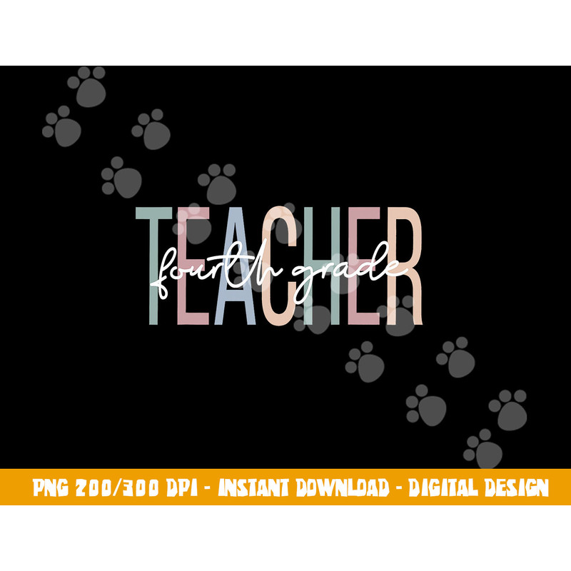 Fourth Grade Teacher Boho 4th Grade Teacher png, sublimation copy.jpg