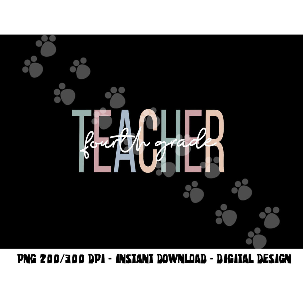 Fourth Grade Teacher Boho 4th Grade Teacher png, sublimation copy.jpg