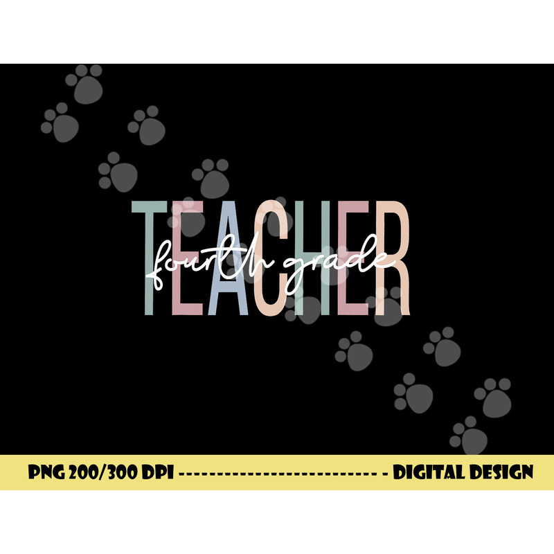 Fourth Grade Teacher Boho 4th Grade Teacher png, sublimation copy.jpg