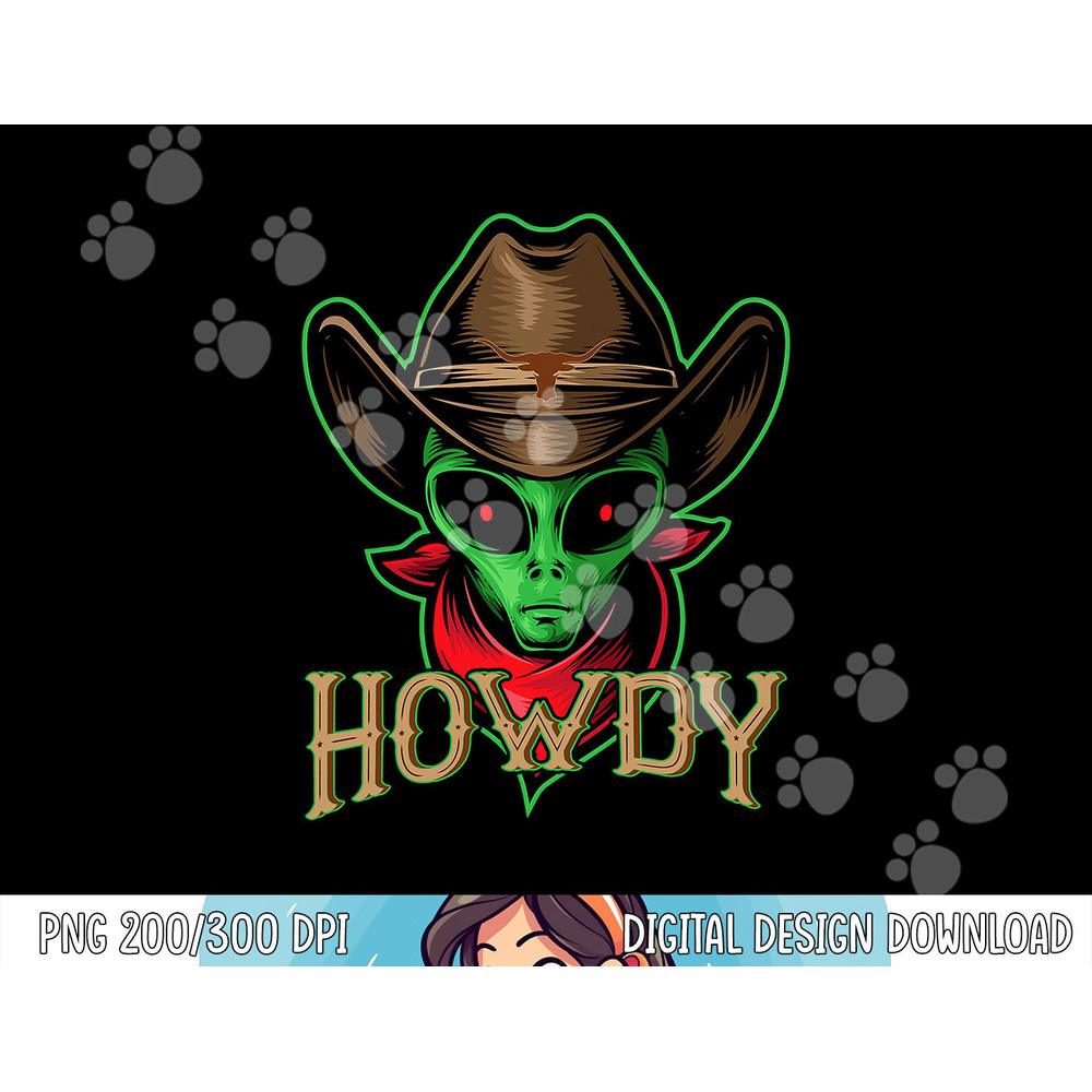 Howdy Alien Cowboy Shirt Funny Halloween Costume Space Lover png, sublimation copy.jpg