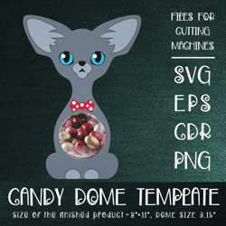oriental cat | candy dome template