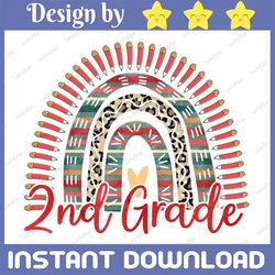 second grade rainbow leopard png, second grade png, 2nd grade png, back to school png, school png, teacher png