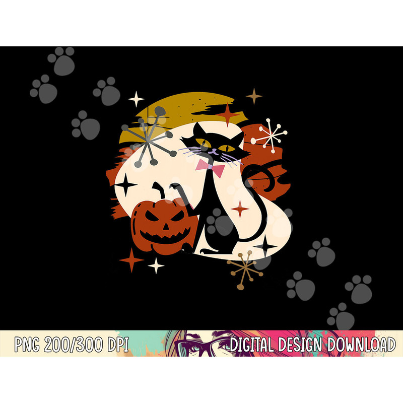 Black Cat and Pumpkin Atomic Retro Halloween png,sublimation copy.jpg