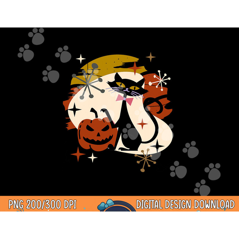 Black Cat and Pumpkin Atomic Retro Halloween png,sublimation copy.jpg