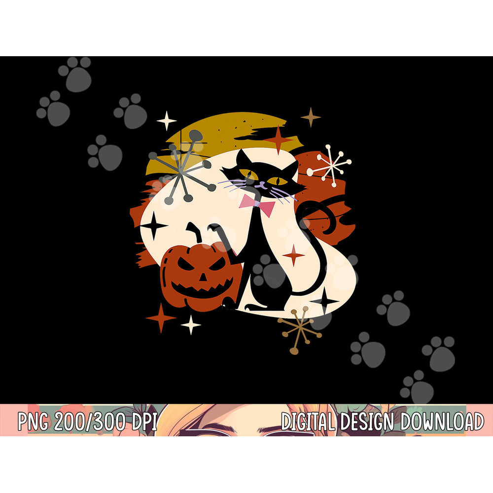 Black Cat and Pumpkin Atomic Retro Halloween png,sublimation copy.jpg