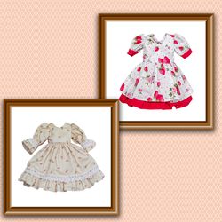 digital wall poster of doll dress