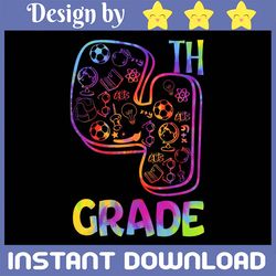 4th grade tie dye png, fourth grade tie dye, hello fourth grade png, back to school , first day of school 4th grade