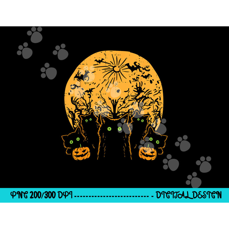 Black Cats Full Moon Halloween Animal Pet Men Women Kids png,sublimation copy.jpg