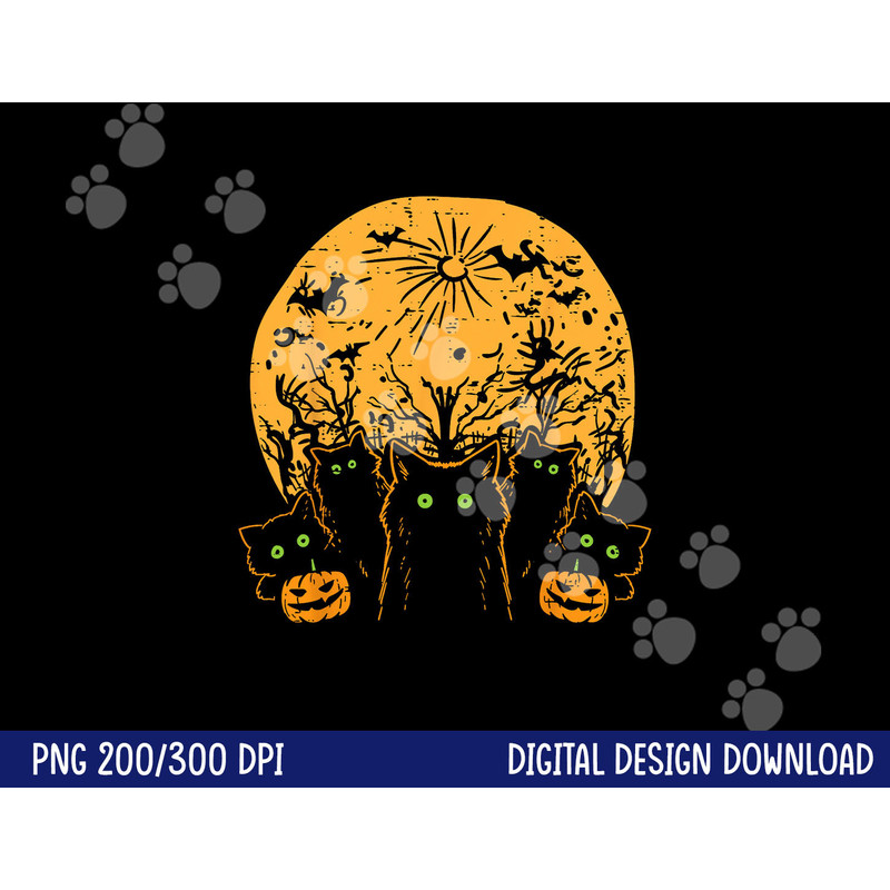 Black Cats Full Moon Halloween Animal Pet Men Women Kids png,sublimation copy.jpg