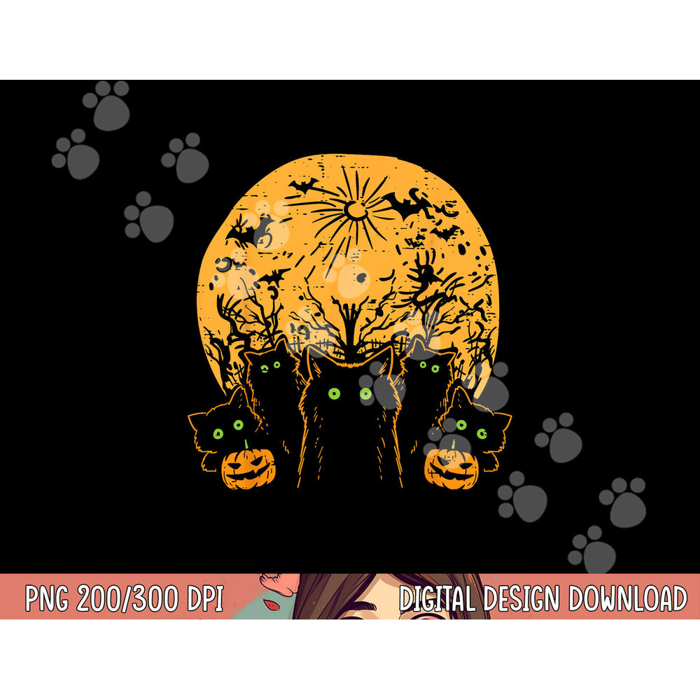 Black Cats Full Moon Halloween Animal Pet Men Women Kids png,sublimation copy.jpg