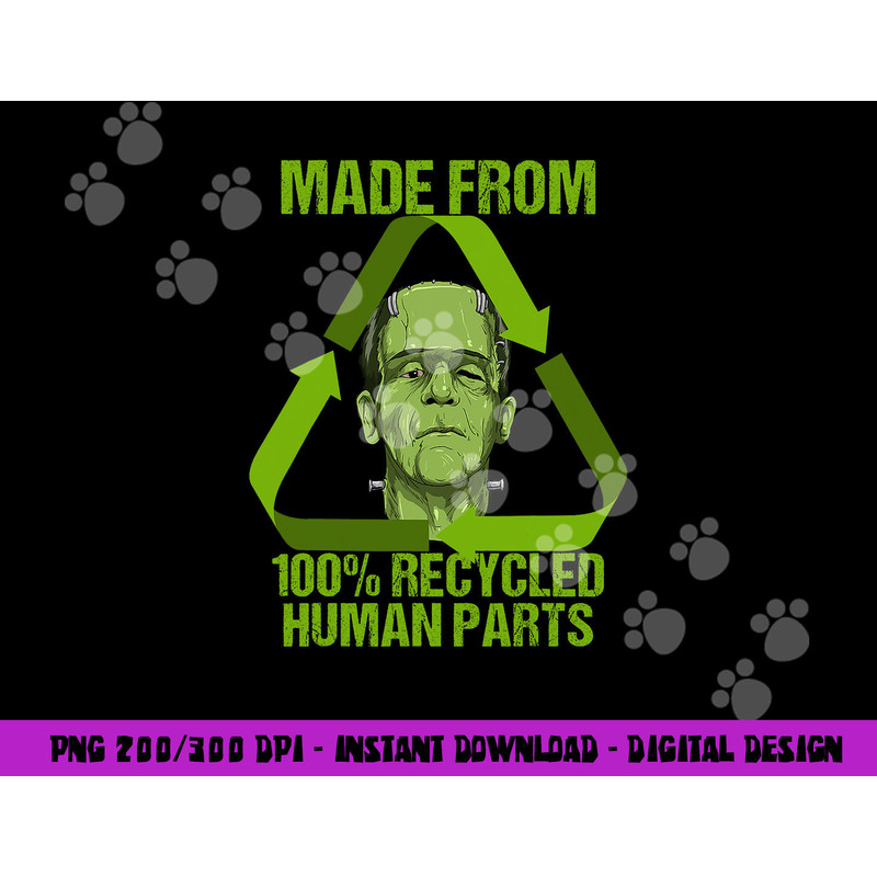 Frankenstein Made From 100 Recycled Human Parts Halloween png, sublimation copy.jpg