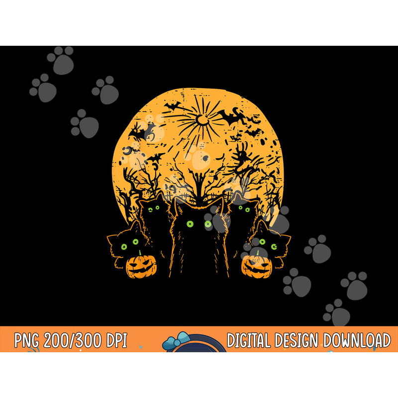 Black Cats Full Moon Halloween Animal Pet Men Women Kids png,sublimation copy.jpg