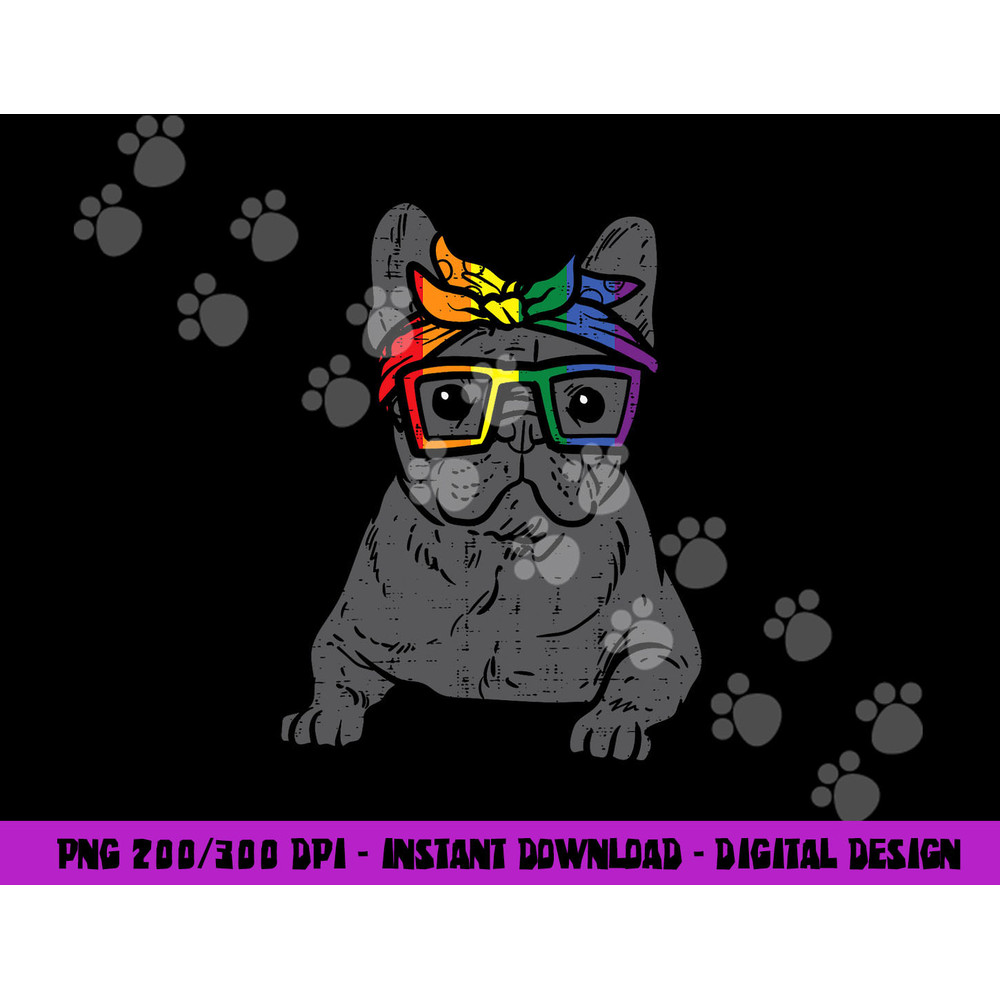 French Bulldog Frenchie Dog LGBTQ Rainbow Flag Gay Pride png, sublimation copy.jpg