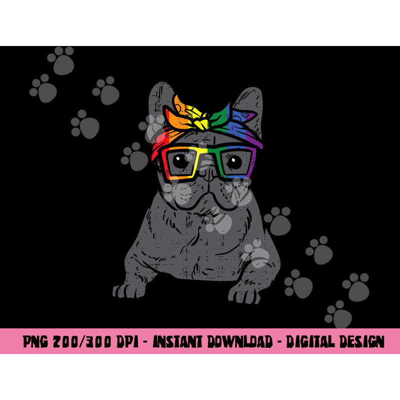 French Bulldog Frenchie Dog LGBTQ Rainbow Flag Gay Pride png, sublimation copy.jpg