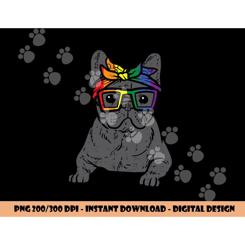 French Bulldog Frenchie Dog LGBTQ Rainbow Flag Gay Pride png, sublimation copy.jpg