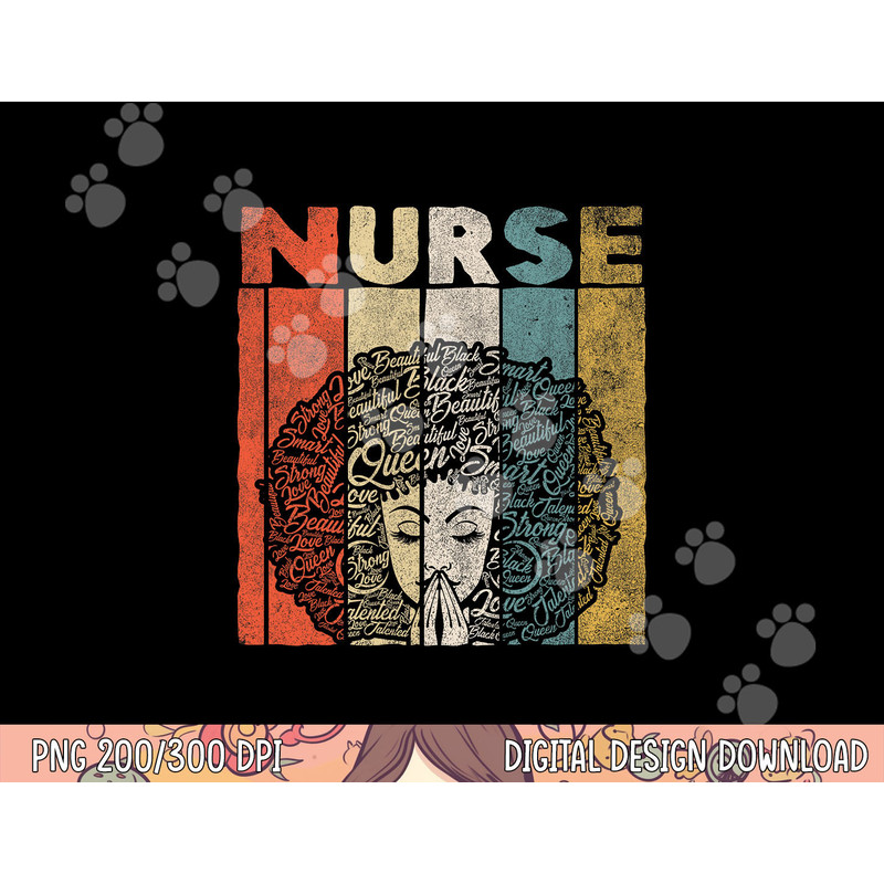 Black Nurse Shirts for Women Girls African Afro Nursing Tee png, sublimation copy.jpg